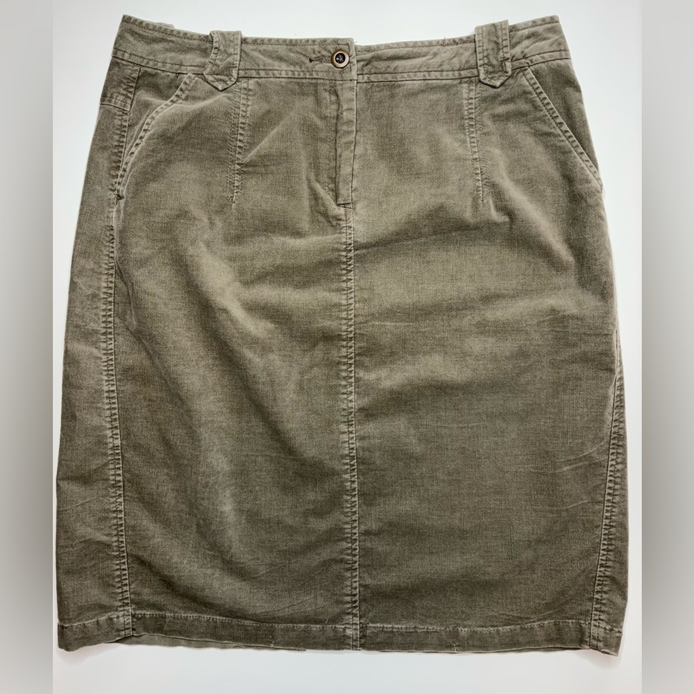 The Territory Ahead Green Grey Straight Pencil Skirt Womens 12